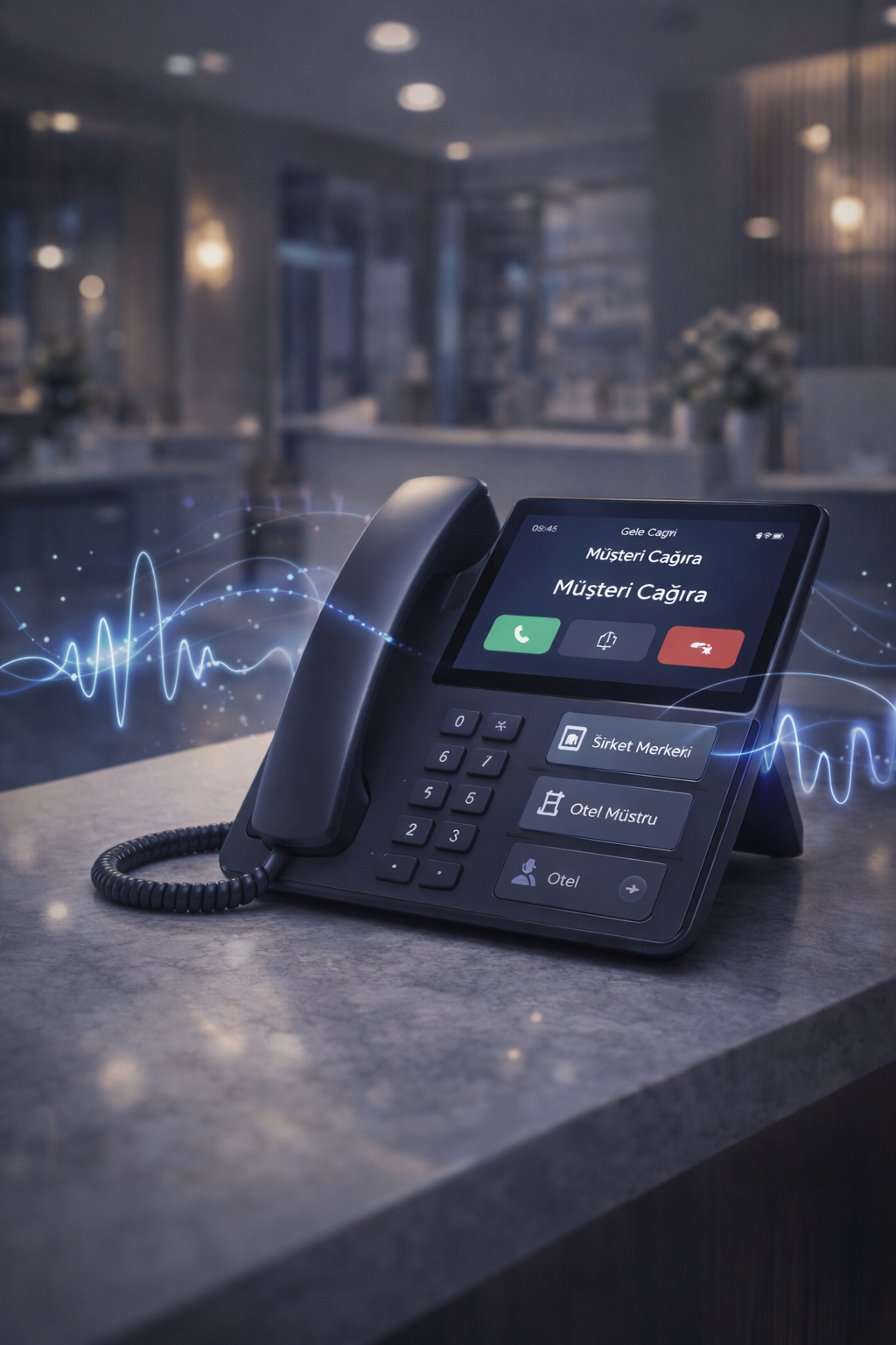 Telefon ekraninda sesli yonlendirme akisi