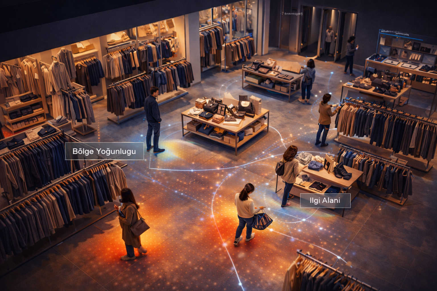 Alan icinde ilgi ceken urun bolgelerini gosterir ekran