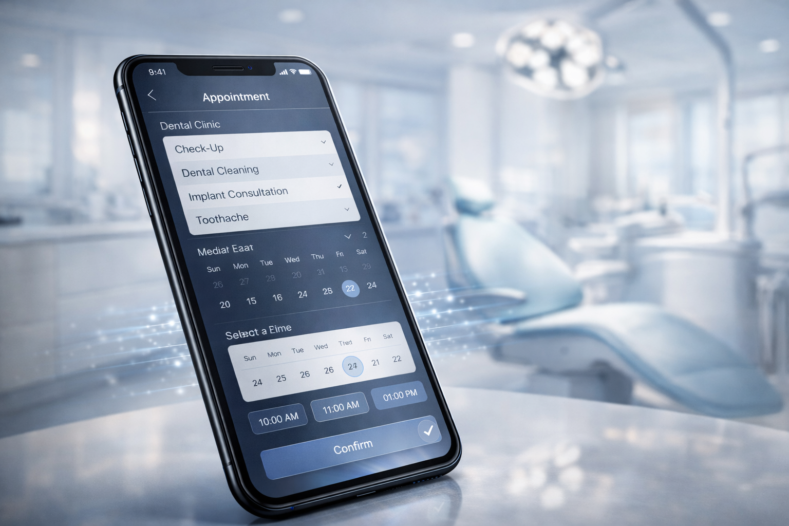 Lune Randevu ile mobil randevu planlama ekranı