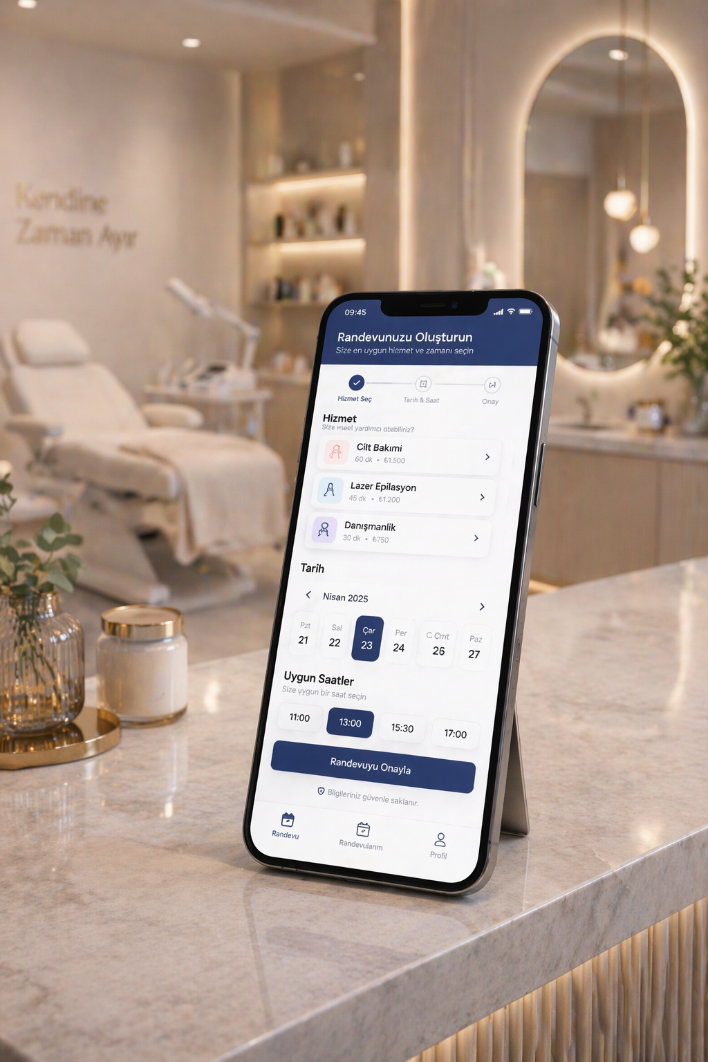 Lune Randevu ile planlama ve saat seçimi deneyimi