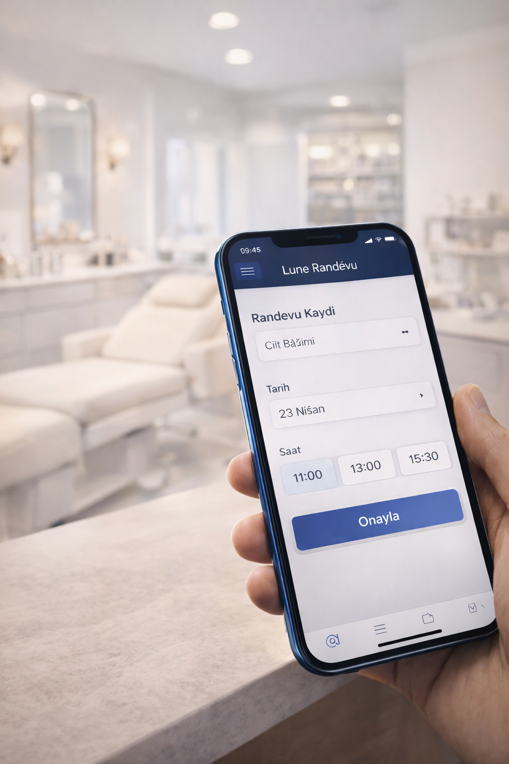 Mobil randevu olusturma ve saat secim deneyimi