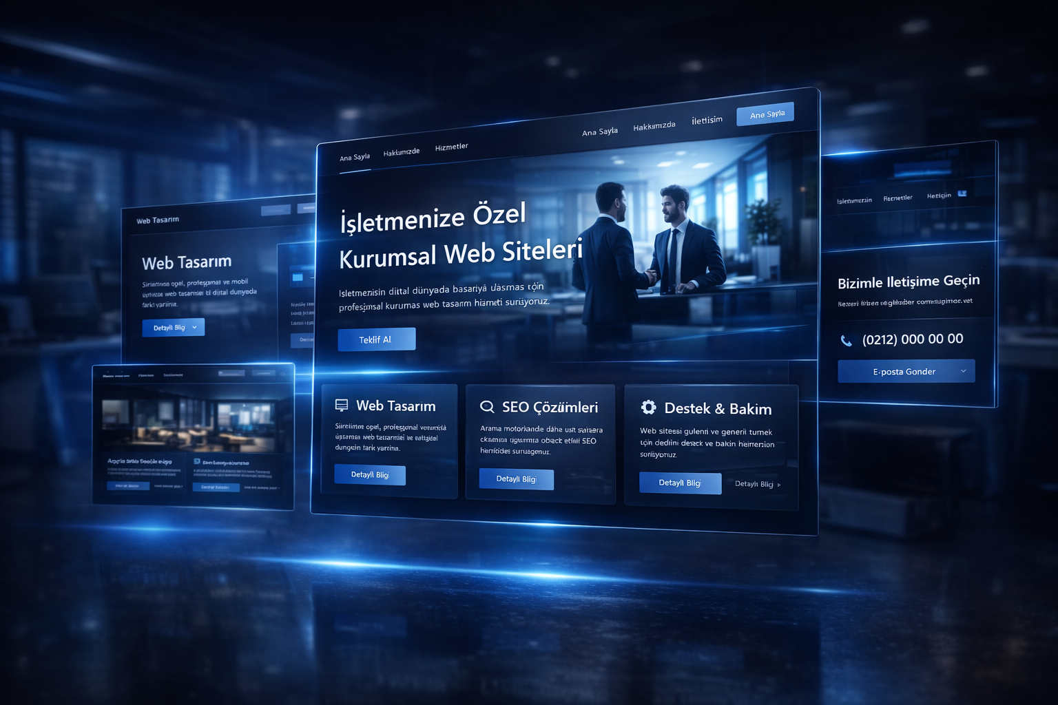 İşletmeye özel website çözümü için premium kurumsal web tasarımı